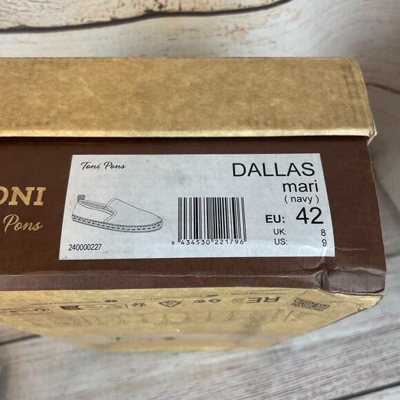 Toni Pons Dallas Mens Sz EUR 42 US 9 Espadrilles Navy Blue main image 4